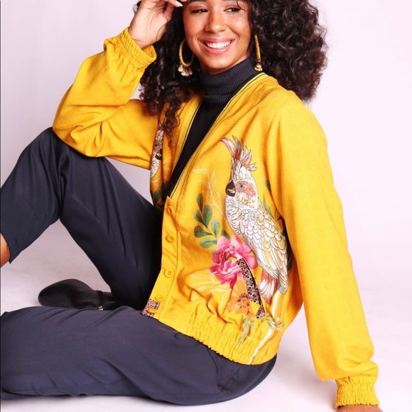 Spring Yellow Bomber Jacket - Picture 3 of 11